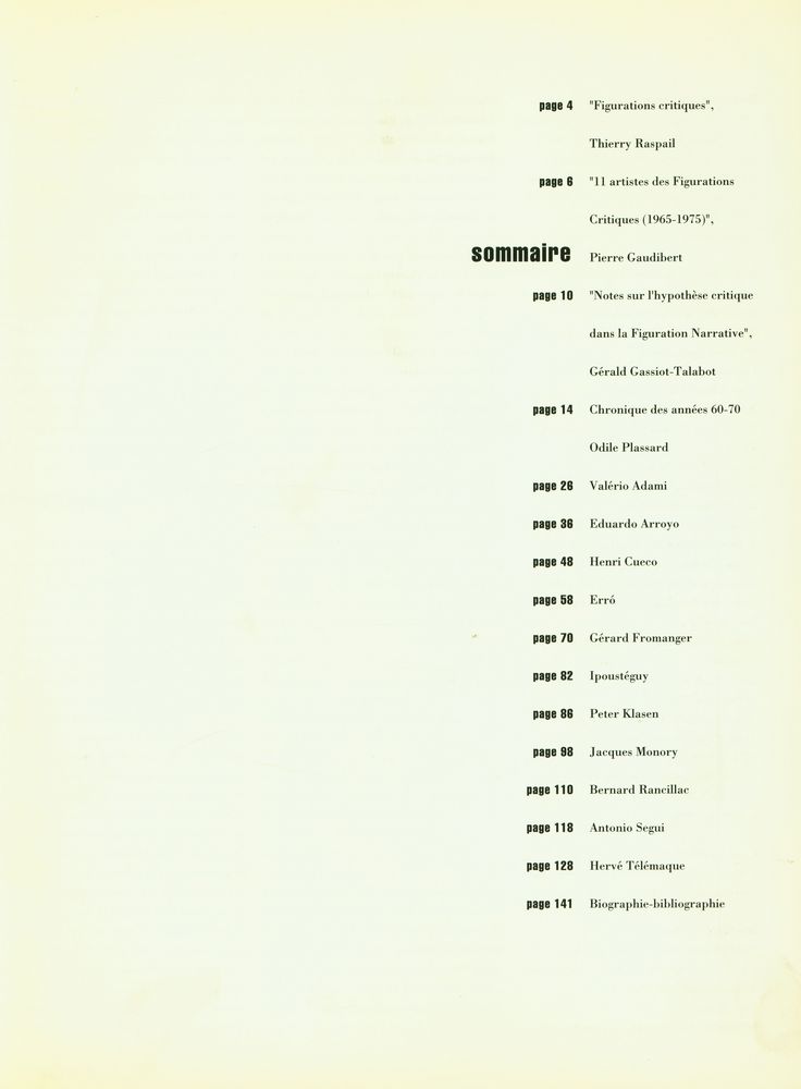 《FIGURATIONS CRITIQUES : 11 artistes des figurations critiques 1965 - 1975》 2