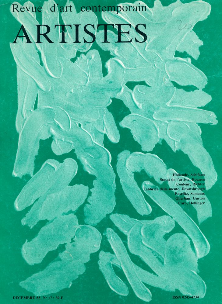 『Artistes』 Nº 17 DECEMBRE 1983 1