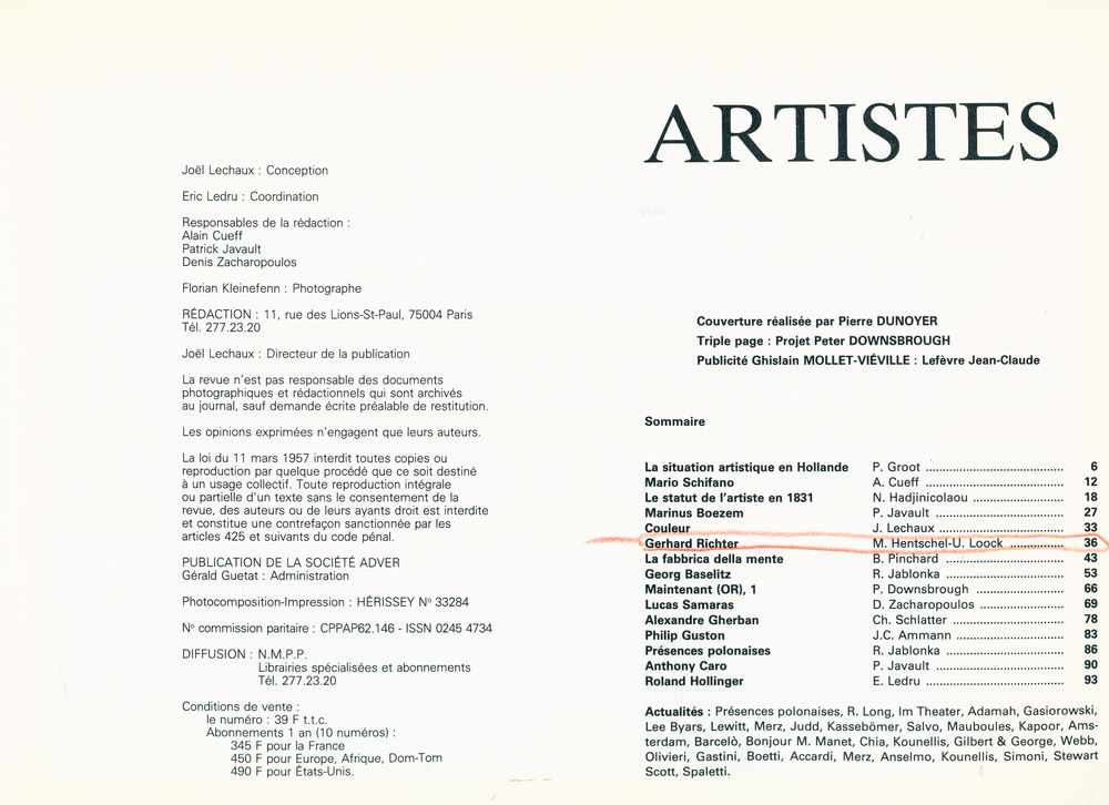 『Artistes』 Nº 17 DECEMBRE 1983 2