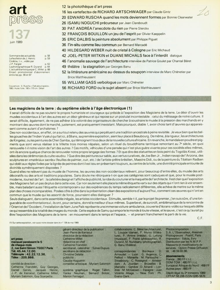 『art press』 137 juin 1989 2