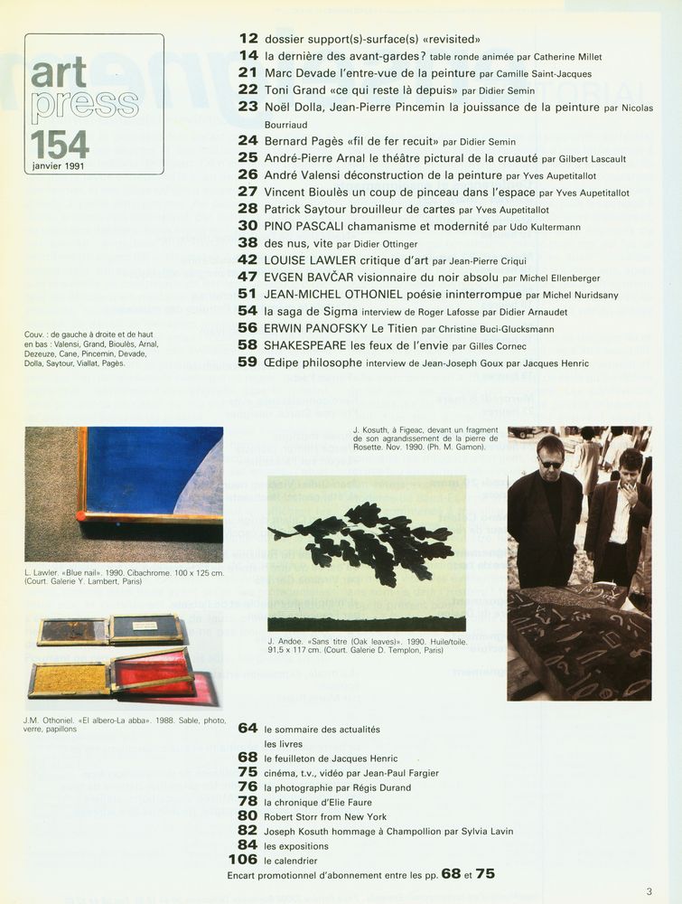 『art press』 154  janvier 1991 2