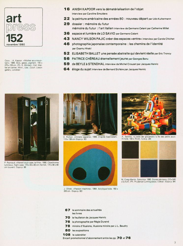 『art press』 152 novembre 1990 2