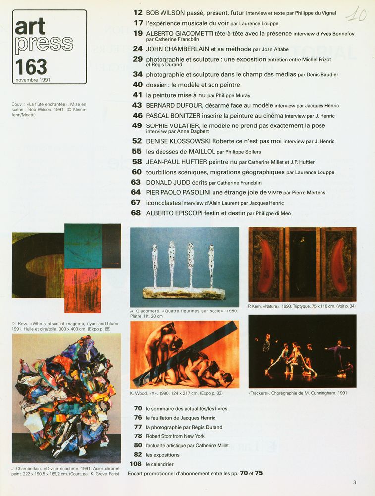 『art press』 163 novembre 1991 2