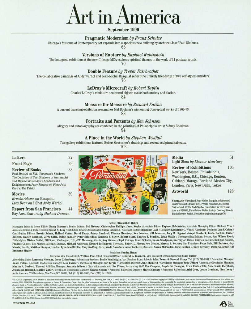 『Art in America』 SEPTEMBER 1996 2