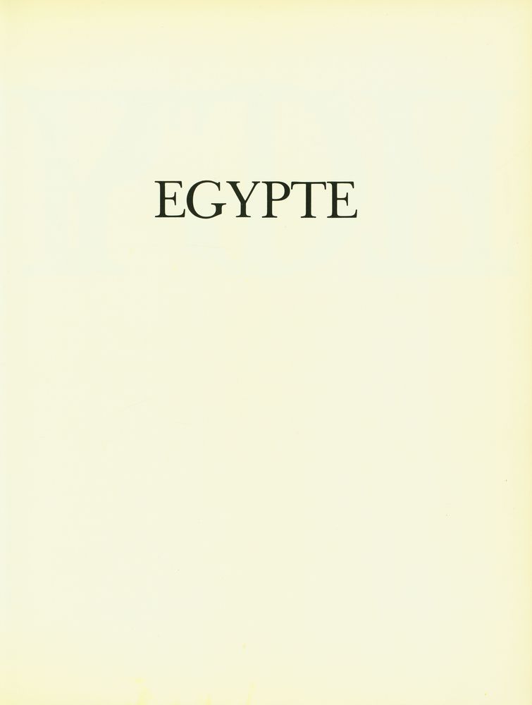 『EGYPTE』 1