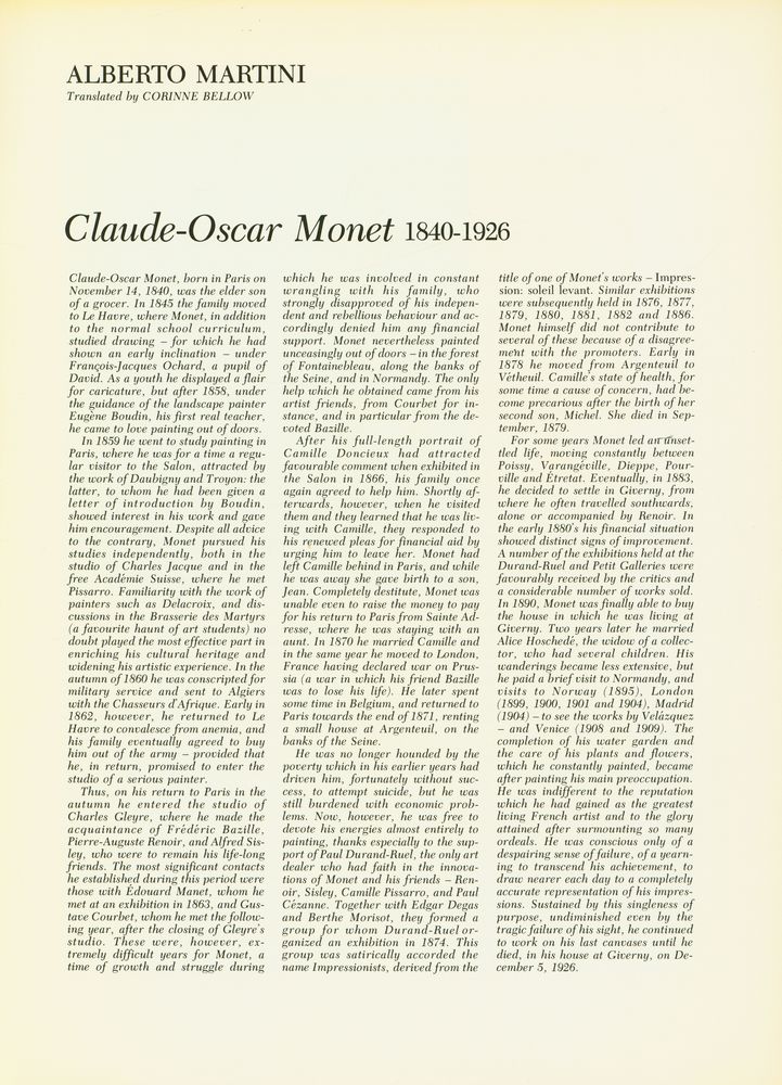 『The Great Artists : A library of their lives, times and paintings - BOOK 22 : Monet』 2