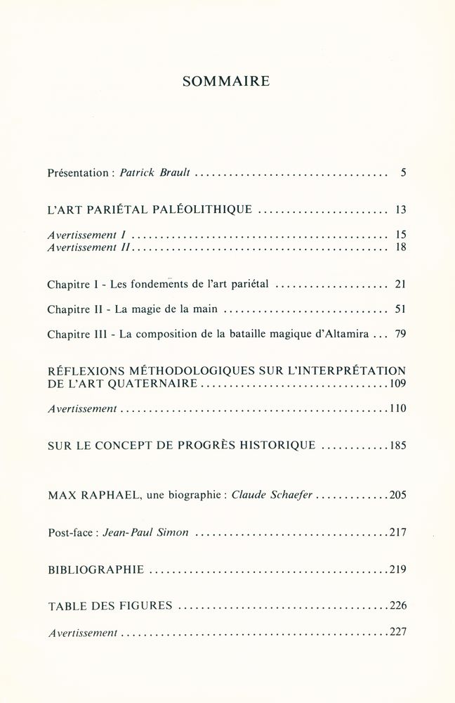 『TROIS ESSAIS SUR LA SIGNIFICATION ET L'ART PARIÉTAL PALÉOLITHIQUE』 2