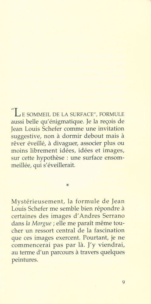 『Andres Serrano : Le sommeil de la surface』 2