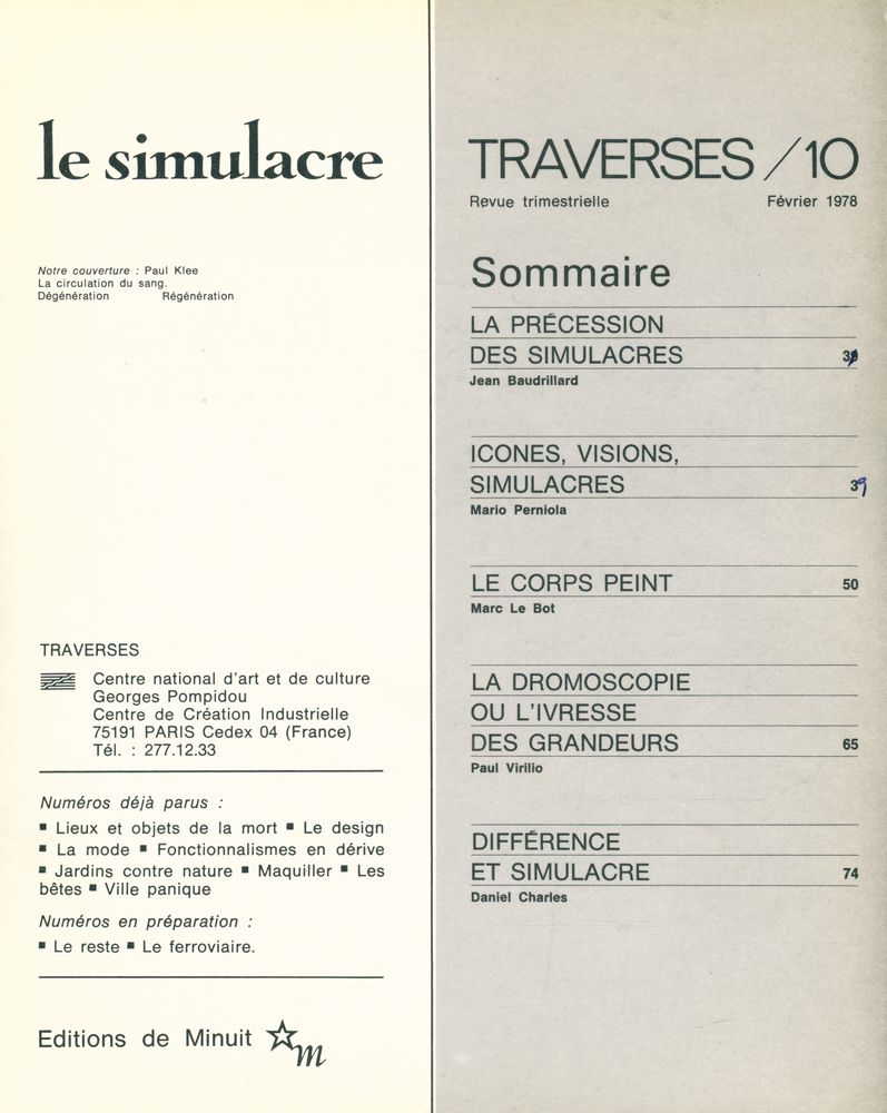 『TRAVERSES』 No. 10 Février 1978 2