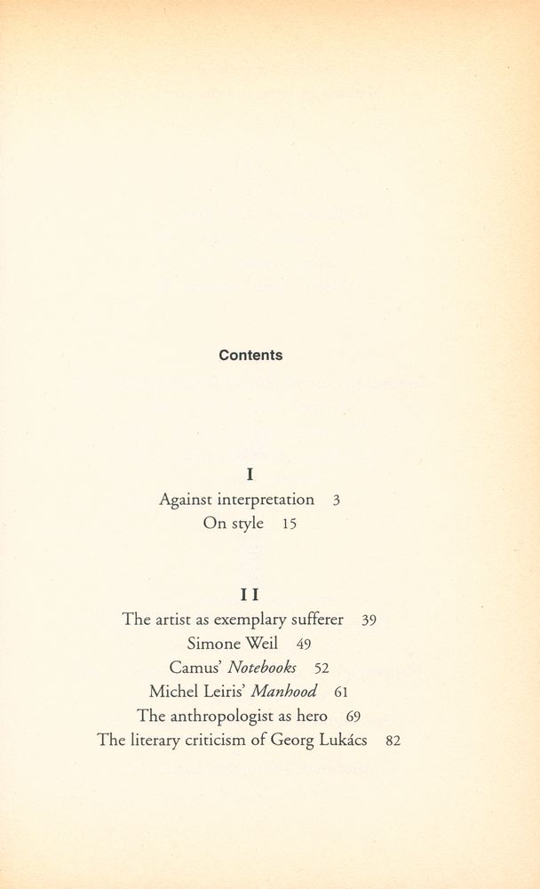 『Against interpretation, and other essays』 2