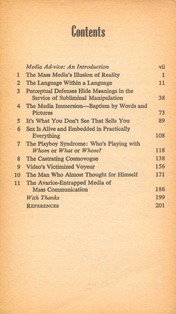 『SUBLIMINAL SEDUCTION : Ad Media's Manipulation of a Not So Innocent America』 2