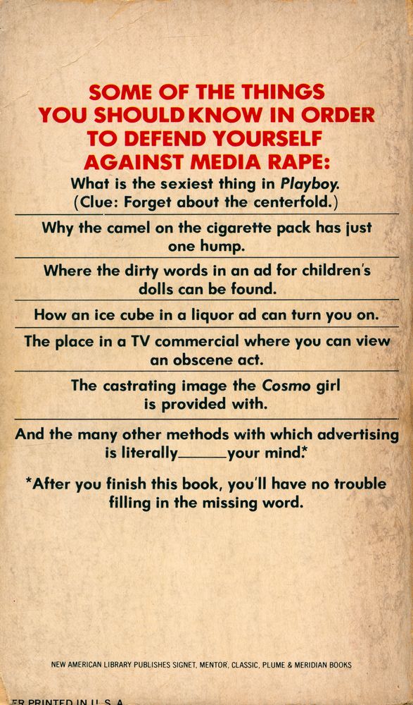 『SUBLIMINAL SEDUCTION : Ad Media's Manipulation of a Not So Innocent America』 3