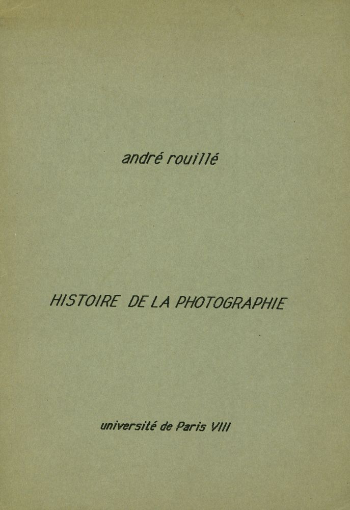 『HISTOIRE DE LA PHOTOGRAPHIE』 1