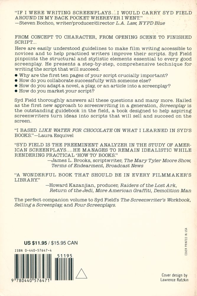 『Screenplay : The Foundations of Screenwriting』  3