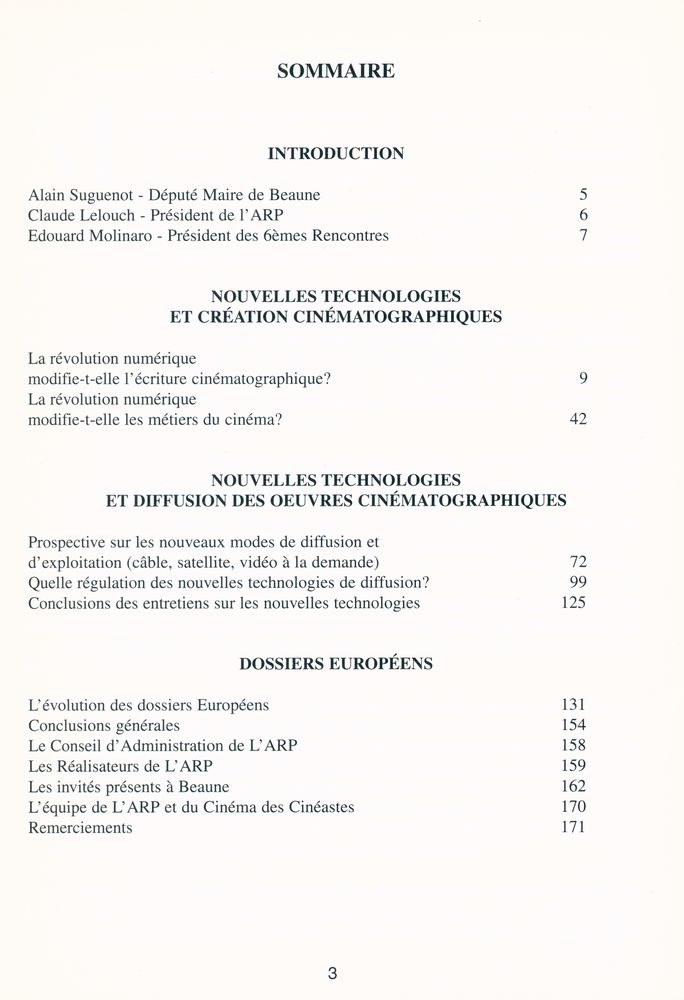 『LES RENCONTRES CINÉMATOGRAPHIQUES DE BEAUNE : LES NOUVELLES TECHNOLOGIES, DE LA CRÉATION À LA DIFFUSION CINÉMATOGRAPHIQUE』 2
