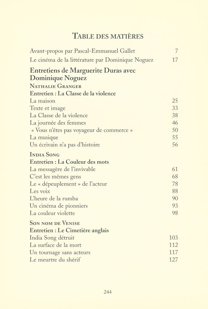 『LA COULEUR DES MOTS : ENTRETIENS AVEC DOMINIQUE NOQUEZ AUTOUR DE HUIT FILMS』 2