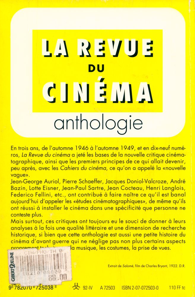 『La Revue du cinéma : Anthologie』 5