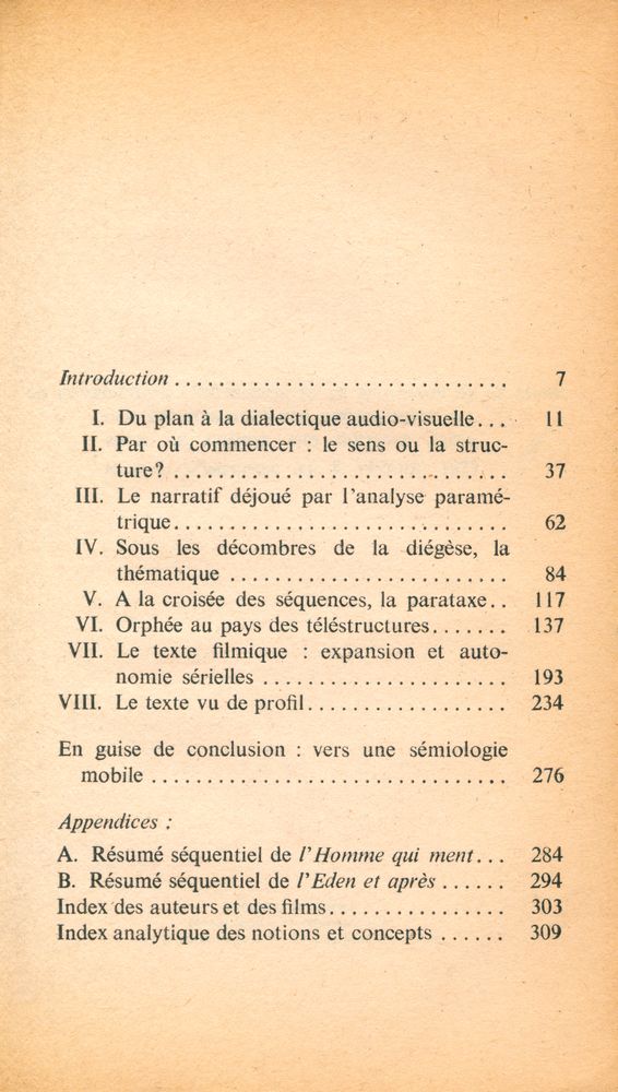 『NOUVEAU CINÉMA, NOUVELLE SÉMIOLOGIE : ESSAI D'ANALYSE DES FILMS d'Alain Robbe - Grillet』 2