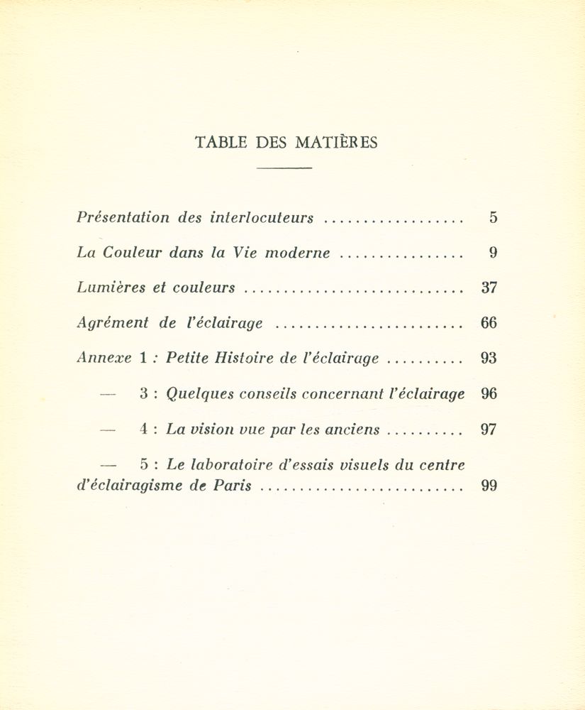 『La lumière, La couleur, L'éclairage』 2