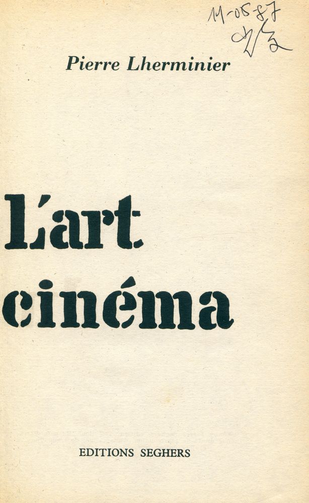『L'art du cinéma』 4