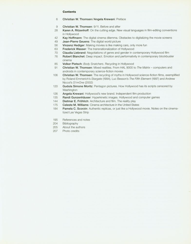 『Hollywood : Recent Developments』 2