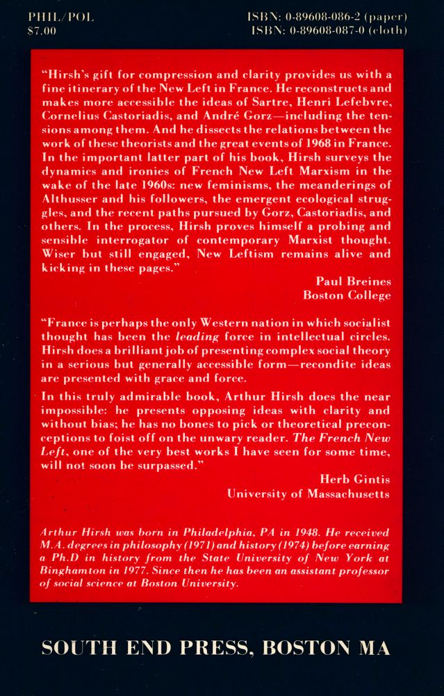 『THE FRENCH NEW LEFT : AN INTELLECTUAL HISTORY FROM SARTRE TO GORZ』  4