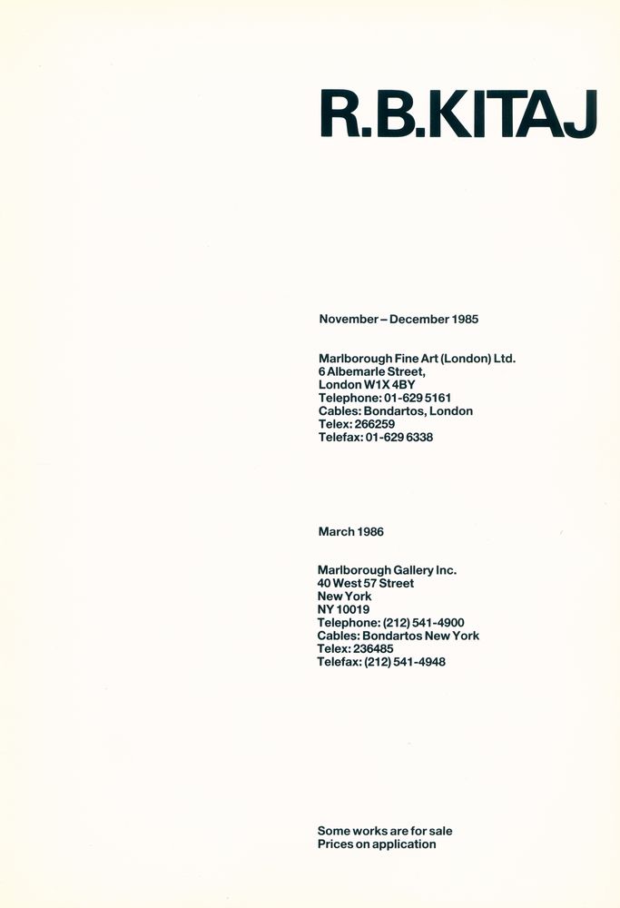 《R. B. KITAJ》 2