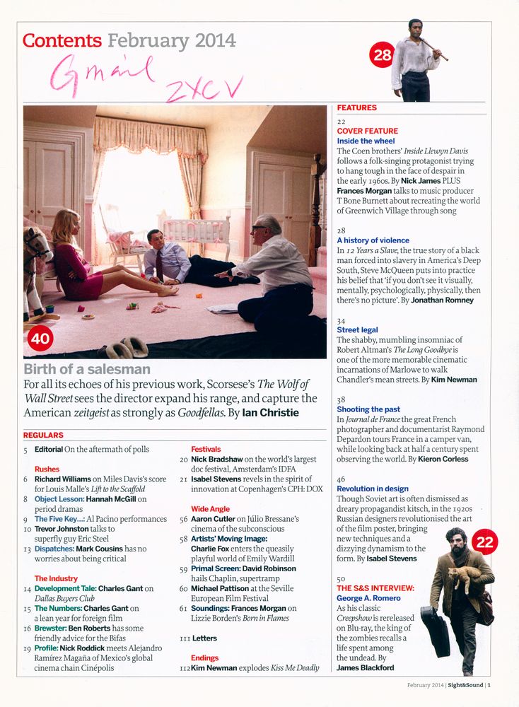 『Sight & Sound』 FEBRUARY 2014 VOLUME 24 ISSUE 2  2