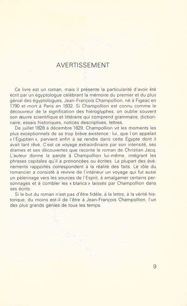 『CHAMPOLLION L'ÉGYPTIEN : Roman historique』 2