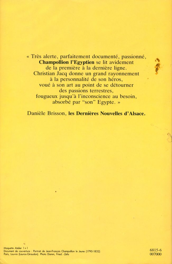 『CHAMPOLLION L'ÉGYPTIEN : Roman historique』 3