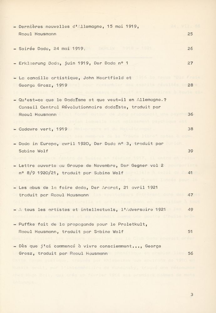 『documents d'art contemporain N° 1 : DADA BERLIN 1916 - 1924』 3