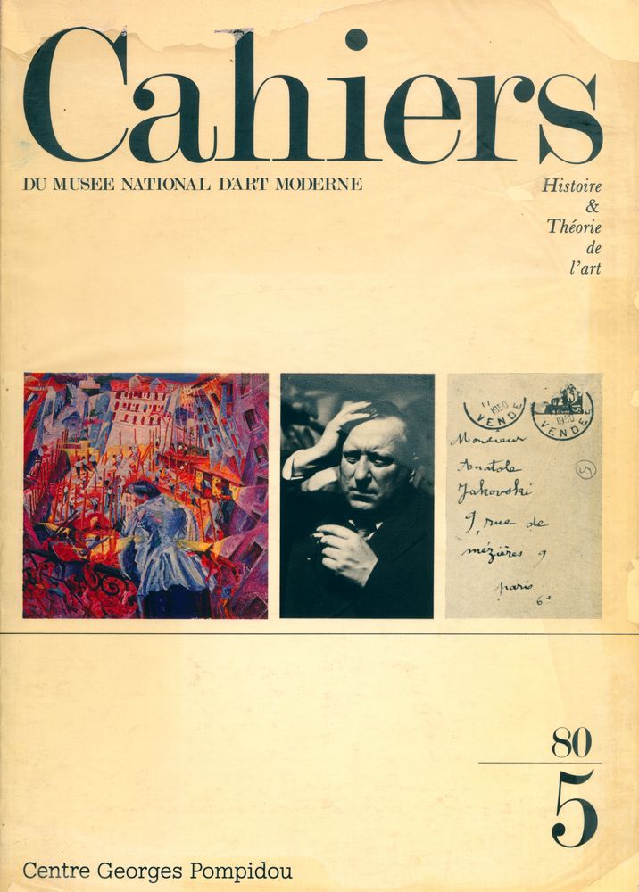 『Cahiers DU MUSEE NATIONAL D'ART MODERNE』 Volume 80, Number 5 1