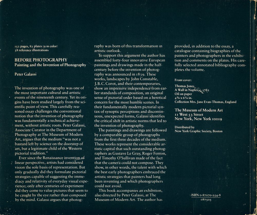 『BEFORE PHOTOGRAPHY : Painting and the Invention of Photography』 3