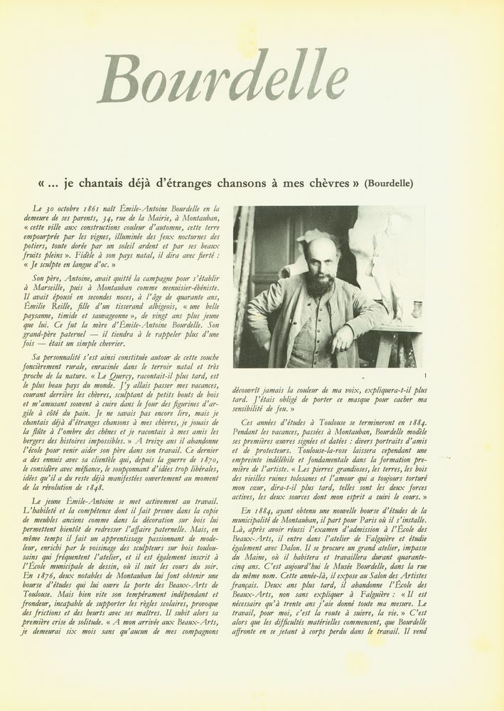 『CHEFS - D'ŒUVRE DE L'ART : GRANDS SCULPTEURS : Bourdelle』 2