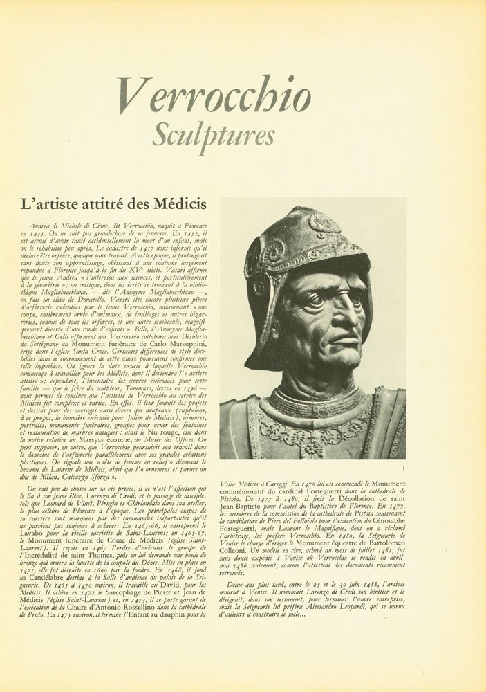 『CHEFS - D'ŒUVRE DE L'ART : GRANDS PEINTRES : Verrocchio Sculptures』 2