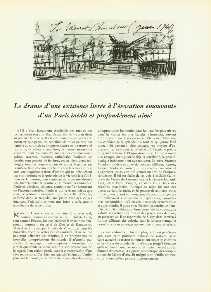 『CHEFS - D'ŒUVRE DE L'ART présente : GRANDS PEINTRES : Utrillo』 2