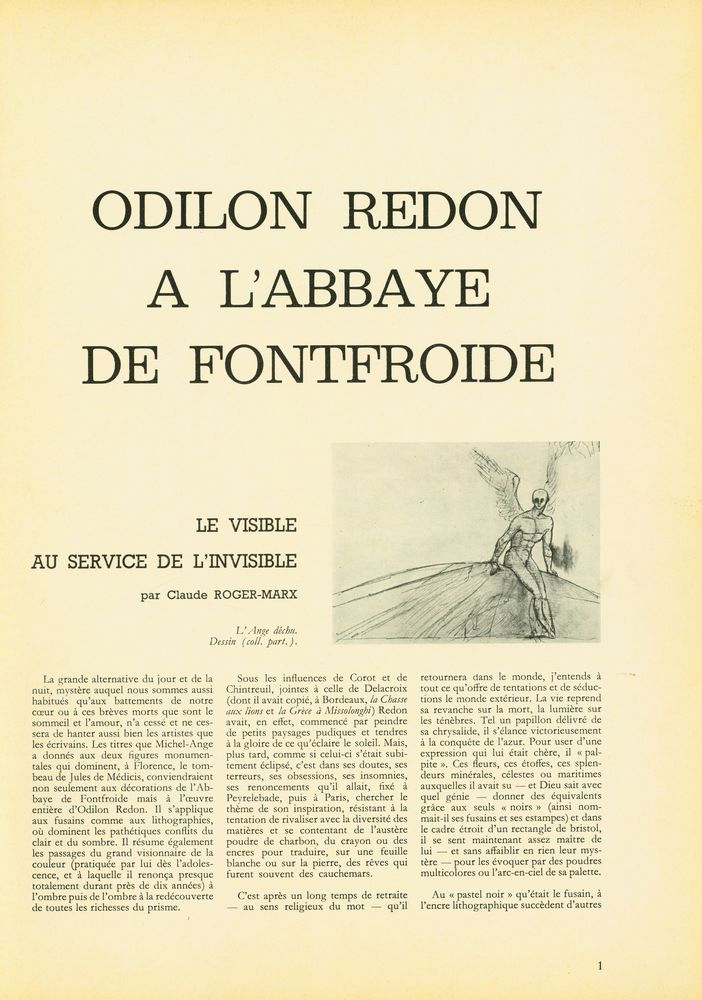 『CHEFS - D'ŒUVRE DE L'ART - L'ART ORNEMENTAL Nº 9 : ODILON REDON A L'ABBAYE DE FONTEROIDE』 2
