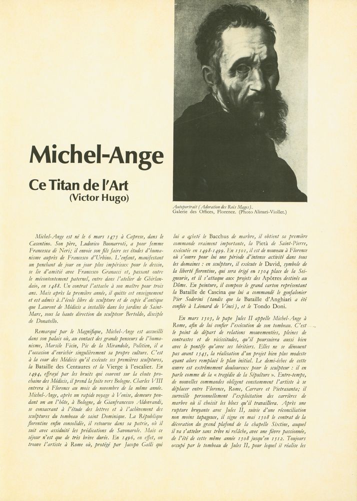 『CHEFS - D'ŒUVRE DE L'ART : GRANDS PEINTRES : Michel - Ange』 2
