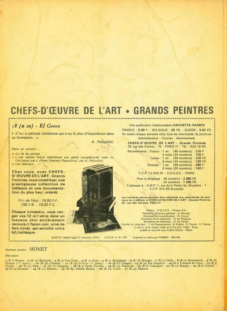 『CHEFS - D'ŒUVRE DE L'ART : GRANDS PEINTRES : El Greco』 3