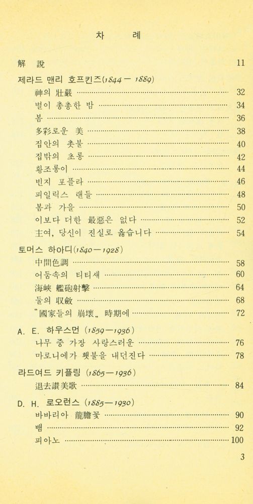 『二十世紀英詩(이십세기영시)』 2