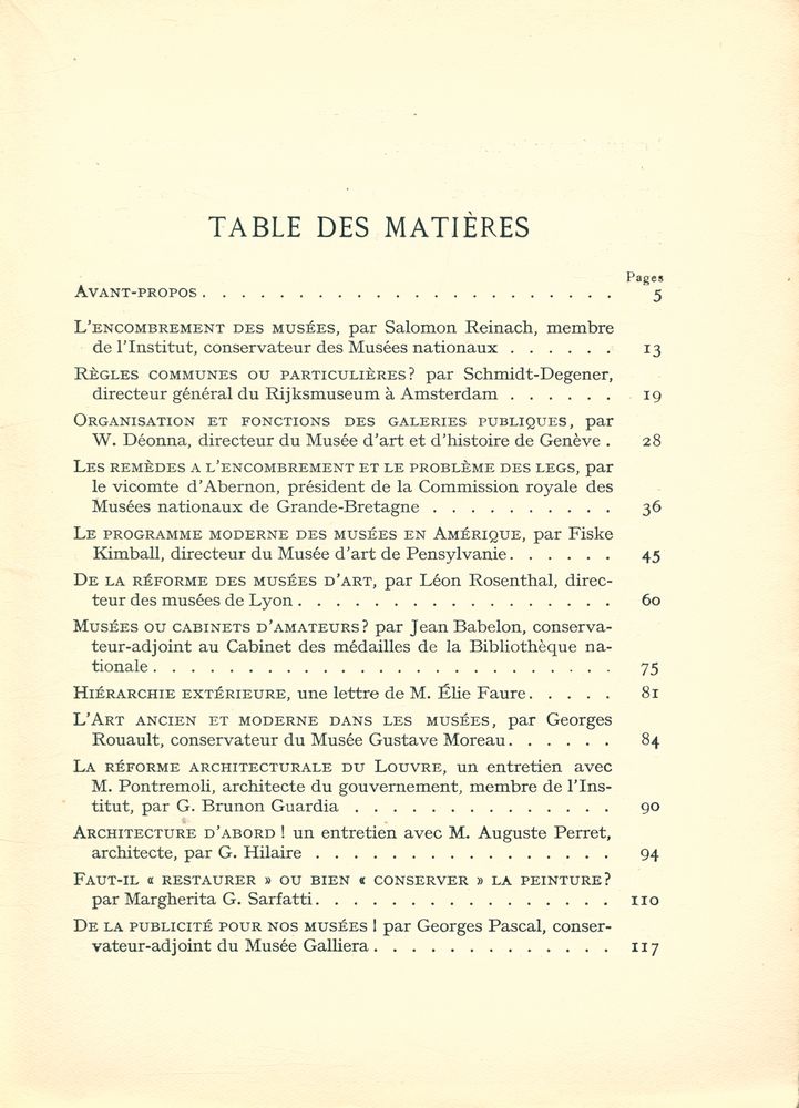 『MUSÉES: ENQUÊTE INTERNATIONALE sur la réforme des galeries publiques』 2