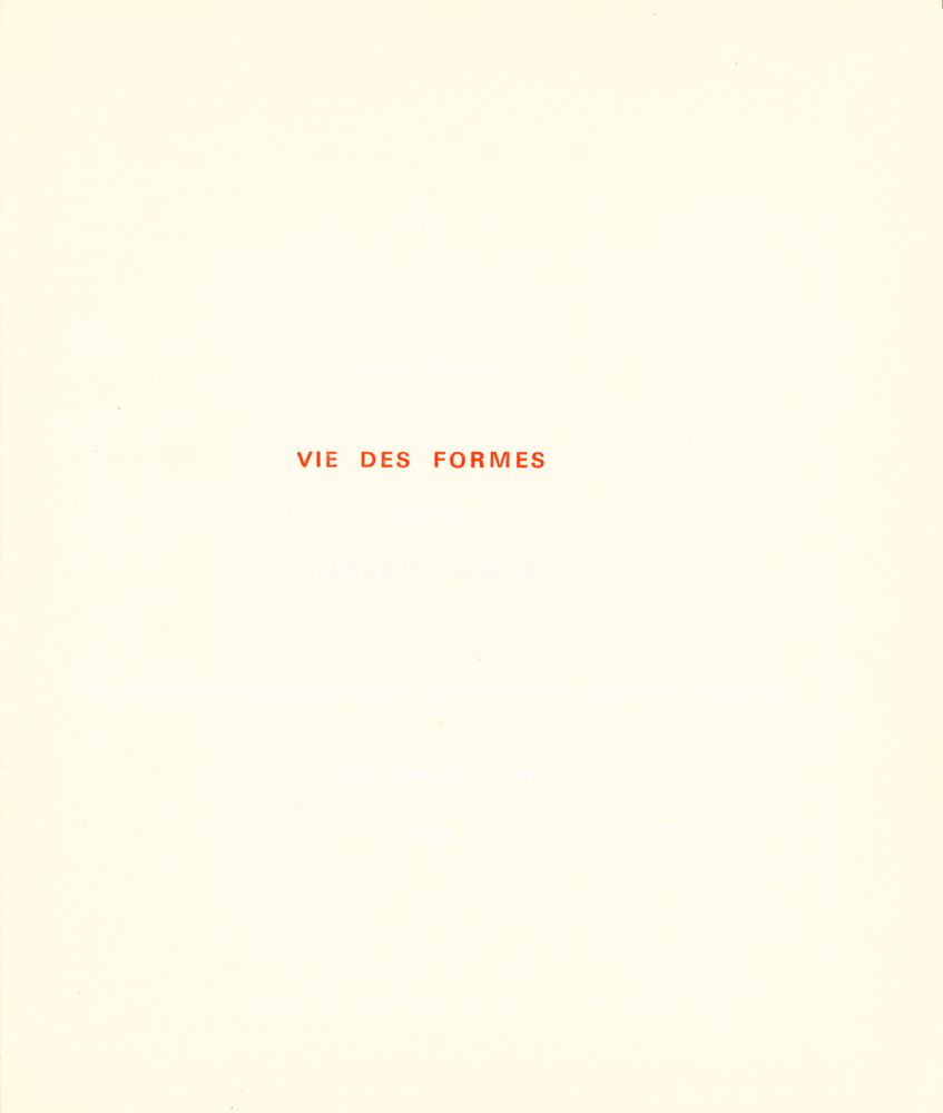 『VIE DES FORMES』 2