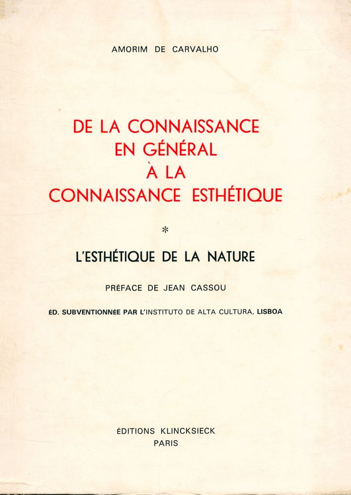 『DE LA CONNAISSANCE EN GÉNÉRAL à LA CONNAISSANCE ESTHÉTIQUE』 1
