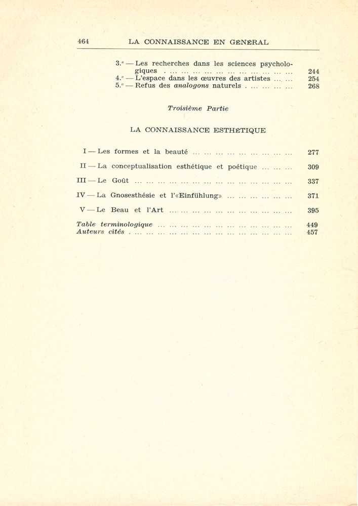『DE LA CONNAISSANCE EN GÉNÉRAL à LA CONNAISSANCE ESTHÉTIQUE』 3
