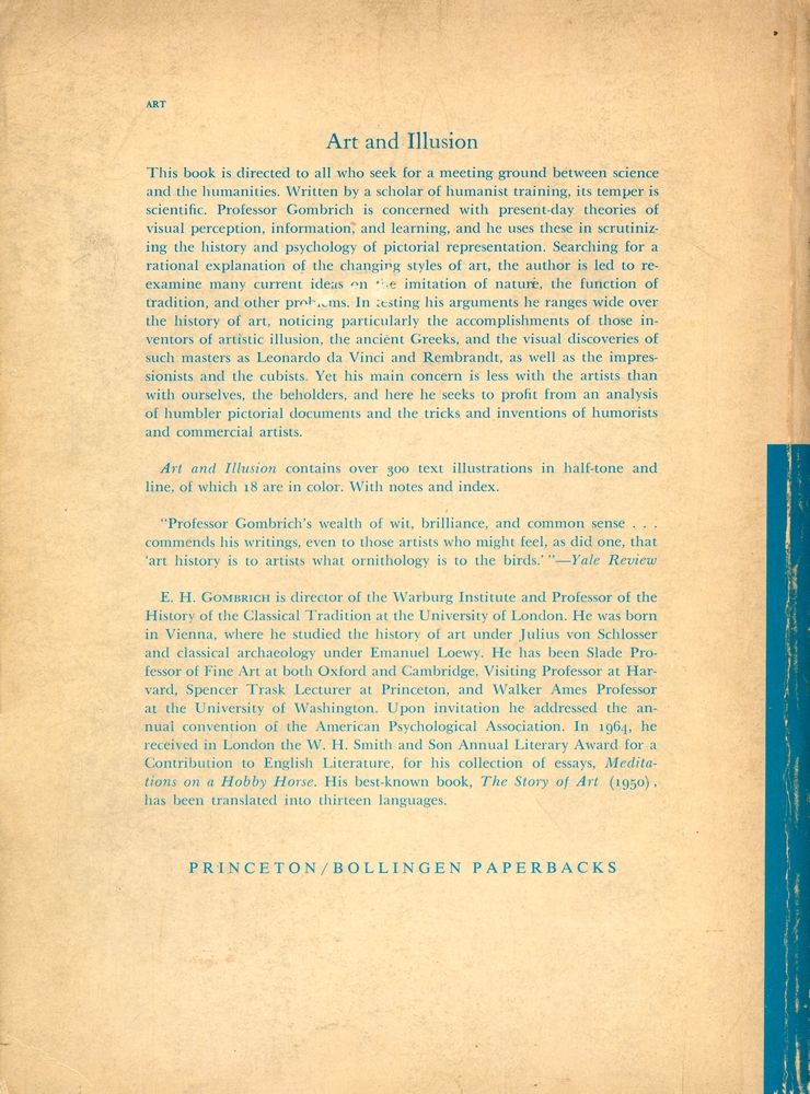 『Art and Illusion : A Study in the Psychology of Pictorial Representation』 3