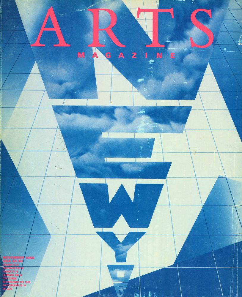 『ARTS MAGAZINE』 NOVEMBER 1989, Volume 64, No. 3 1