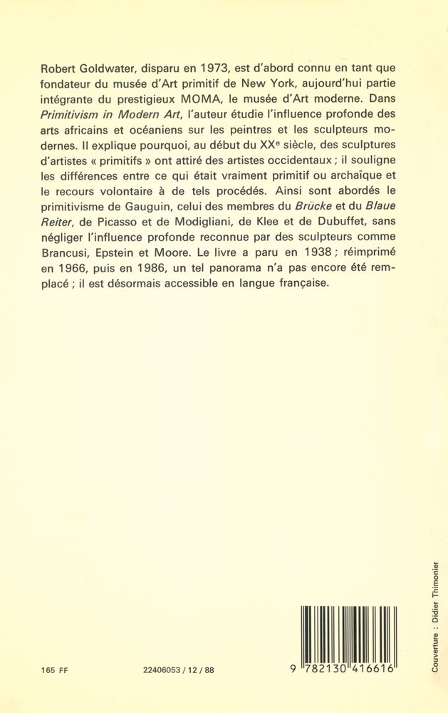 『LE PRIMITIVISME DANS L'ART MODERNE』 5