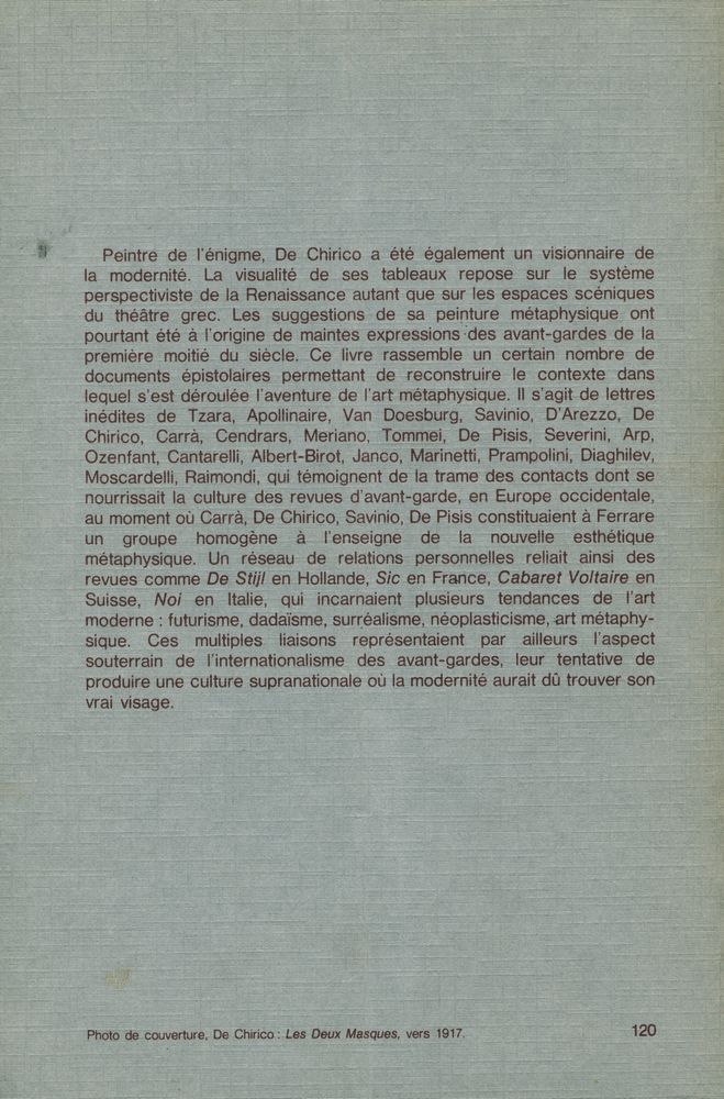 『DE CHIRICO ET L'AVANT -  GARDE』 4