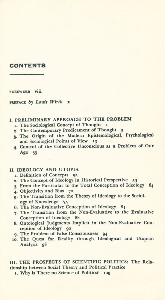 『IDEOLOGY AND UTOPIA : An Introduction to the Sociology of Knowledge』 2