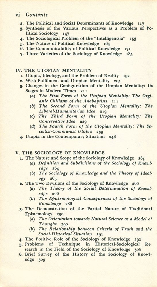 『IDEOLOGY AND UTOPIA : An Introduction to the Sociology of Knowledge』 3